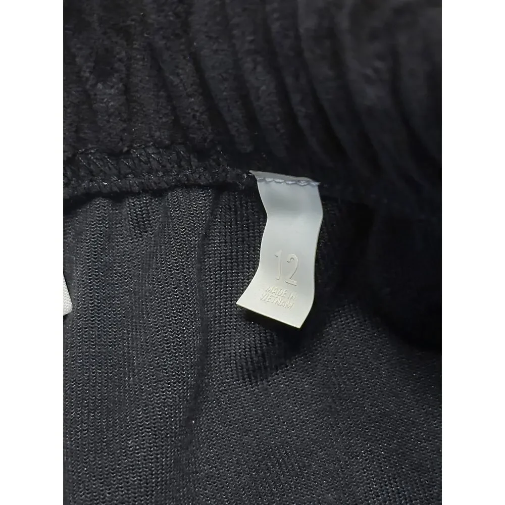 Fear of God ESSENTIALS‎ Vintage Black Velour Flare Sweatpants BLACK Sz 12